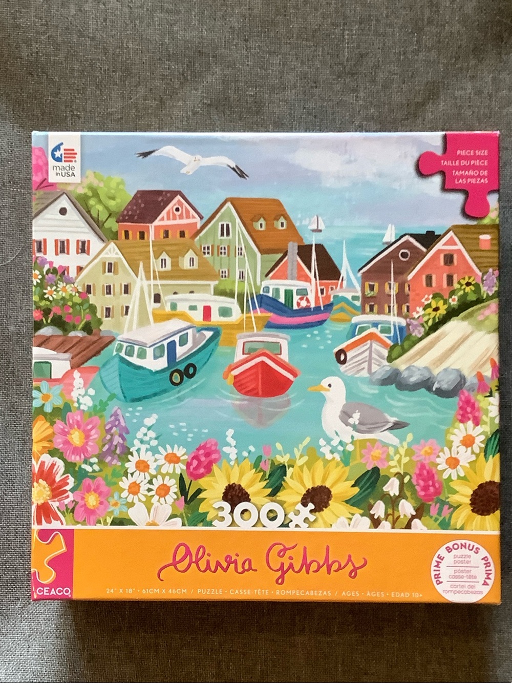 Ceaco Sea Town Harbor by Olivia Gibbs 300-Piece Puzzle